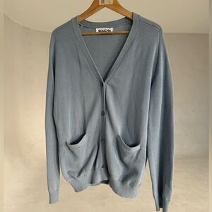 Light Blue Roucha cotton cardigan